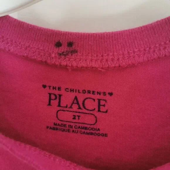 4/$12 The children's place girls long sleeve t-shirt size 2t - Picture 3 of 3